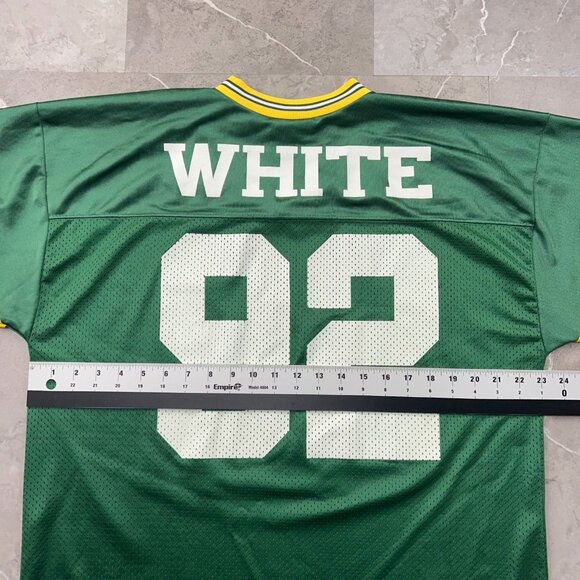 90s Vintage Green Bay Packers Jersey Mens Large Reggie White Logo Athletic NFL - Picture 8 of 10